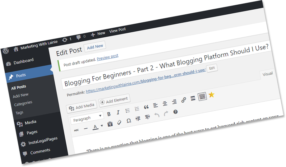 Blogging for business what blogging platform should I use